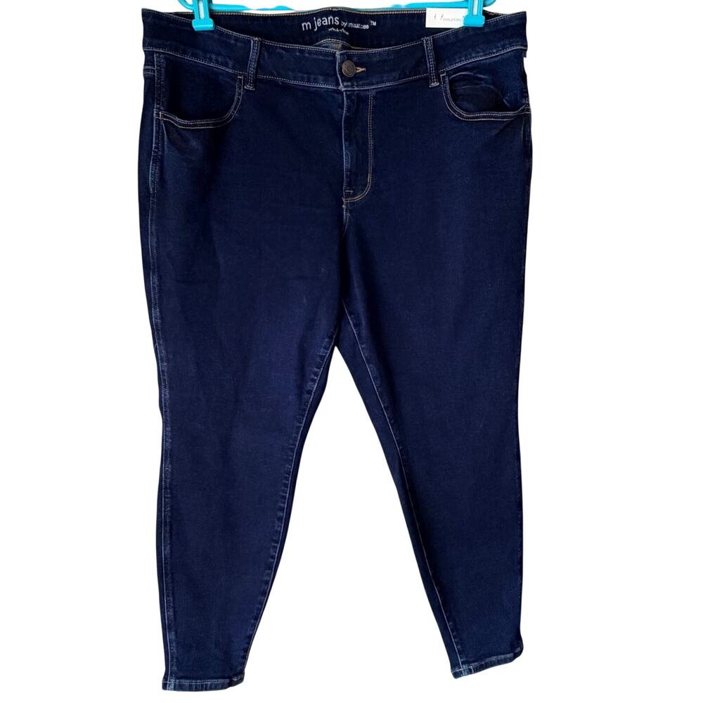 NWT! Maurices Dark Wash Mid-Rise Jegging Women’s Size 20W Short